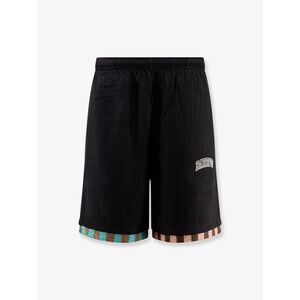 Barrow Men Viscose Blend Bermuda Shorts With Logo Print